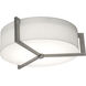 Apex 2 Light 14.25 inch Weathered Grey Flush Mount Ceiling Light in Linen White
