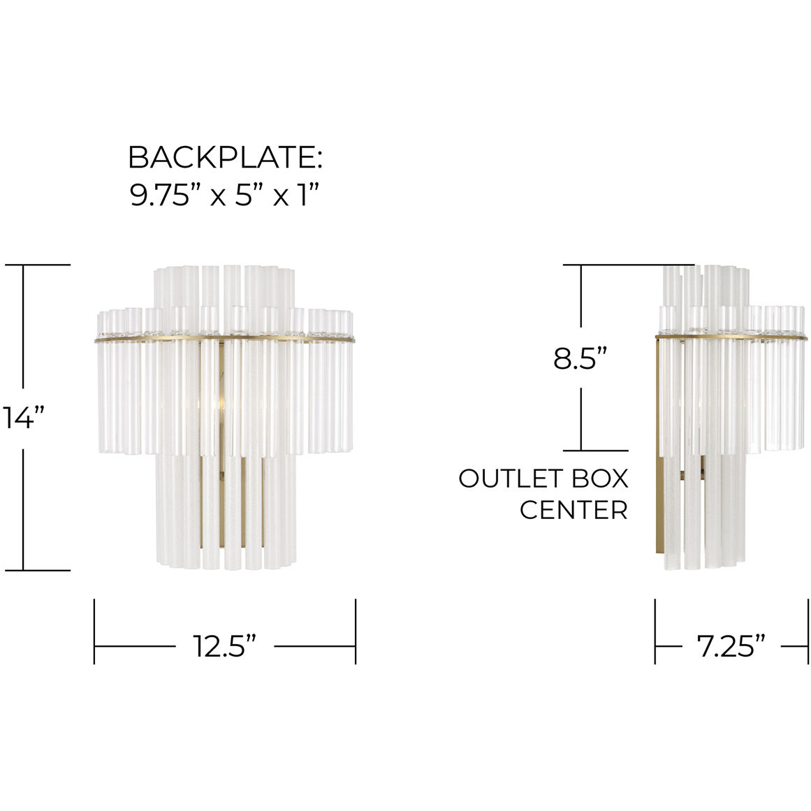 Blair 1 Light 12.5 inch Aged Brass Sconce Wall Light