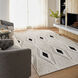 Vani 90 X 63 inch Black/White Rug in 5 x 7