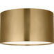 Mick De Giulio Dola LED 13 inch Hand-Rubbed Antique Brass Flush Mount Ceiling Light
