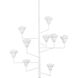 Alora 9 Light 44 inch White Plaster Chandelier Ceiling Light