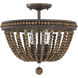 Handley 3 Light 15.75 inch Tobacco Semi-Flush Mount Ceiling Light