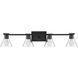 Gilford 4 Light 33.5 inch Matte Black Vanity Light Wall Light