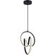 Jase LED 11 inch Matte Black Chandelier Ceiling Light