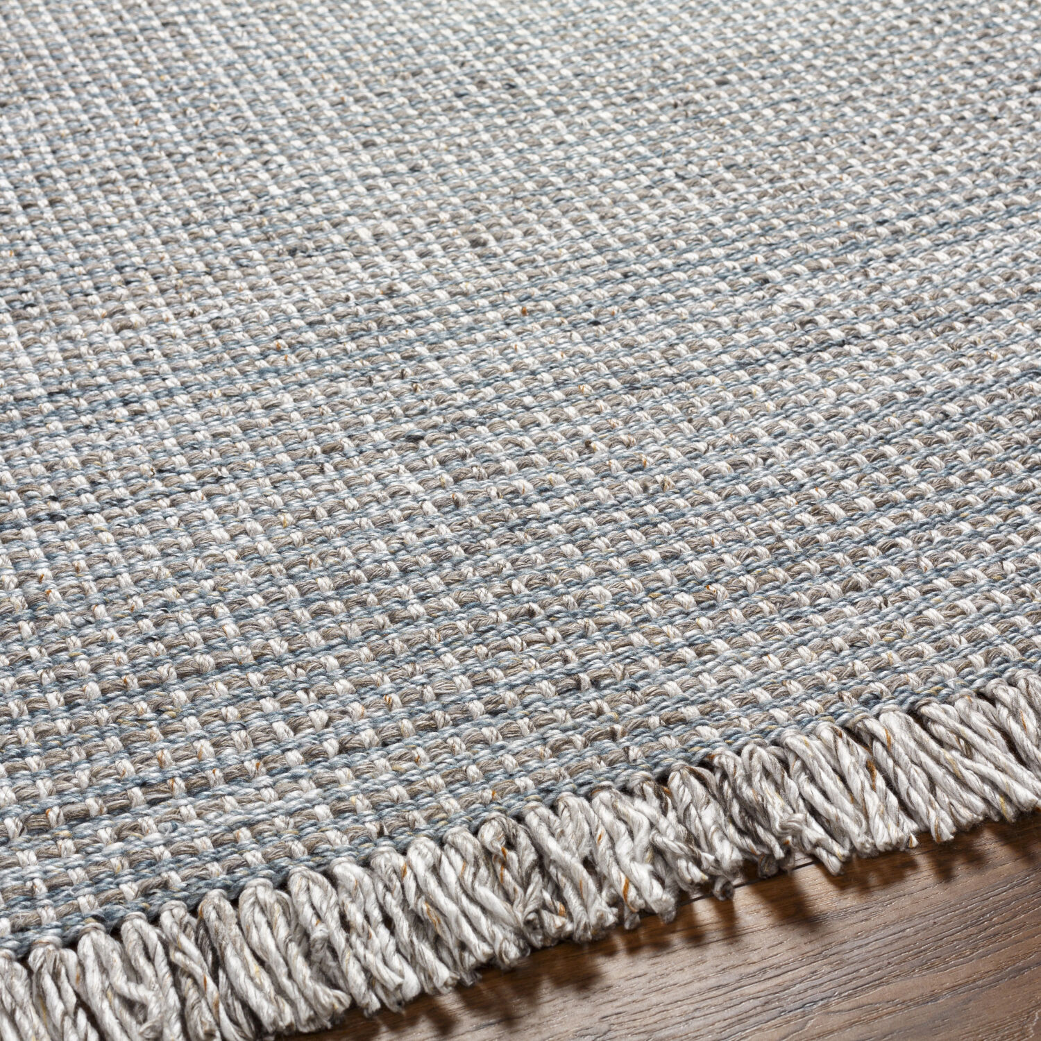 Sara 120 X 96 inch Light Slate Rug, Rectangle