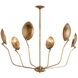 Flores 6 Light 46 inch Vintage Brass Chandelier Ceiling Light