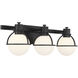 Pierce 3 Light 24 inch Matte Black Bathroom Vanity Light Wall Light