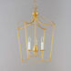 Plumette 3 Light 14 inch Gold Leaf Multi-Light Pendant Ceiling Light