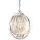 Marco Polo 1 Light 13.78 inch Clear Acrylic with Nickel Chandelier Ceiling Light