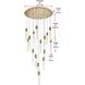 Aurora 16 Light 36 inch Satin Gold Chandelier Ceiling Light