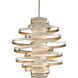 Vertigo 2 Light 18 inch Warm Silver Leaf Pendant Ceiling Light