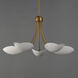 Maris 5 Light 26.5 inch White and Natural Aged Brass Single-Tier Chandelier Ceiling Light