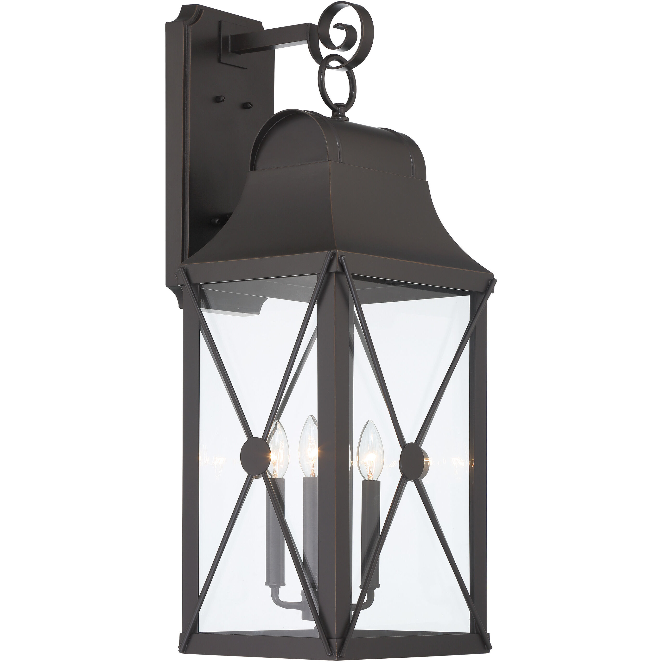 De Luz 4 Light 32 inch Oil Rubbed Bronze/Gold Outdoor Wall Mount, The Great Outdoors