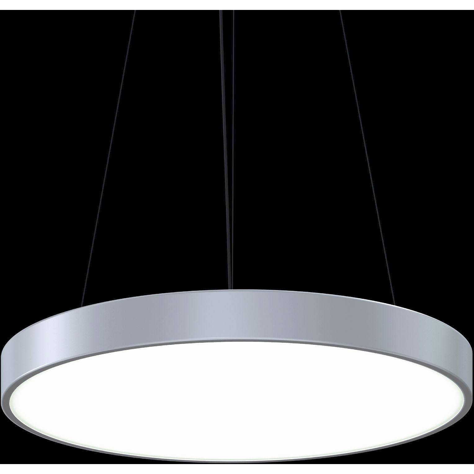 Pi LED 24 inch Bright Satin Aluminum Pendant Ceiling Light