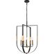 Heathrow 5 Light 20 inch Matte Black Chandelier Ceiling Light