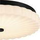 Cherbury LED 16 inch Matte Black Flush Mount Ceiling Light, Medium