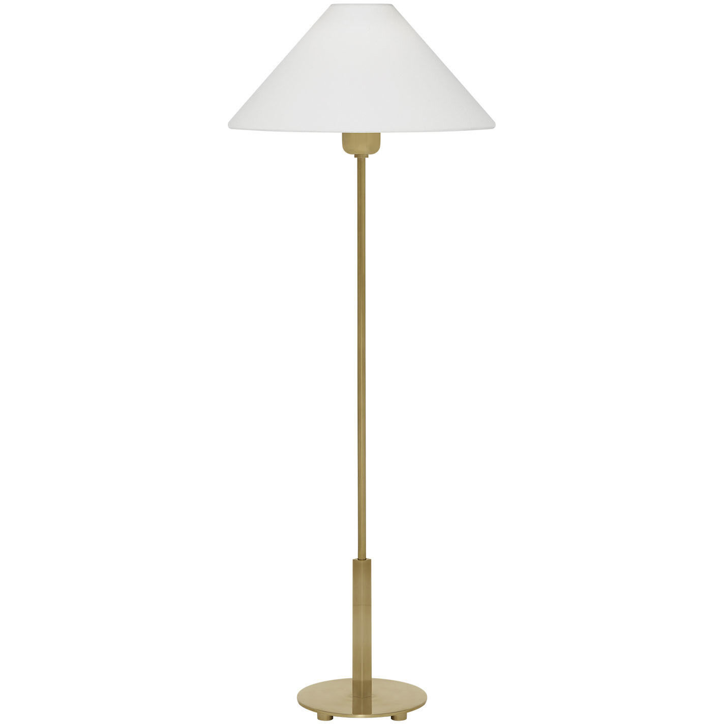 J. Randall Powers Hackney 31.75 inch 40 watt Hand-Rubbed Antique Brass Buffet Lamp Portable Light in Linen