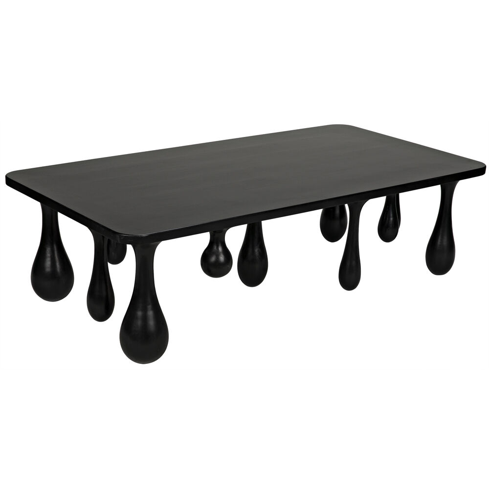 Drop 64 X 33 inch Hand Rubbed Black Coffee Table