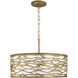 Kato 5 Light 24 inch Havana Gold Semi-Flush Mount Ceiling Light