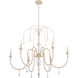 Clasica 6 Light 36 inch Washed Oak Chandelier Ceiling Light