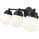 Vaughn 3 Light 22.5 inch Matte Black Vanity Wall Light
