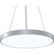 Pi LED 30 inch Bright Satin Aluminum Pendant Ceiling Light