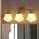 Huntley LED 24 inch Natural Brass Bathroom Light Wall Light
