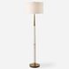 Faro 61 inch 150.00 watt White Marble and Brushed Antique Brass Floor Lamp Portable Light