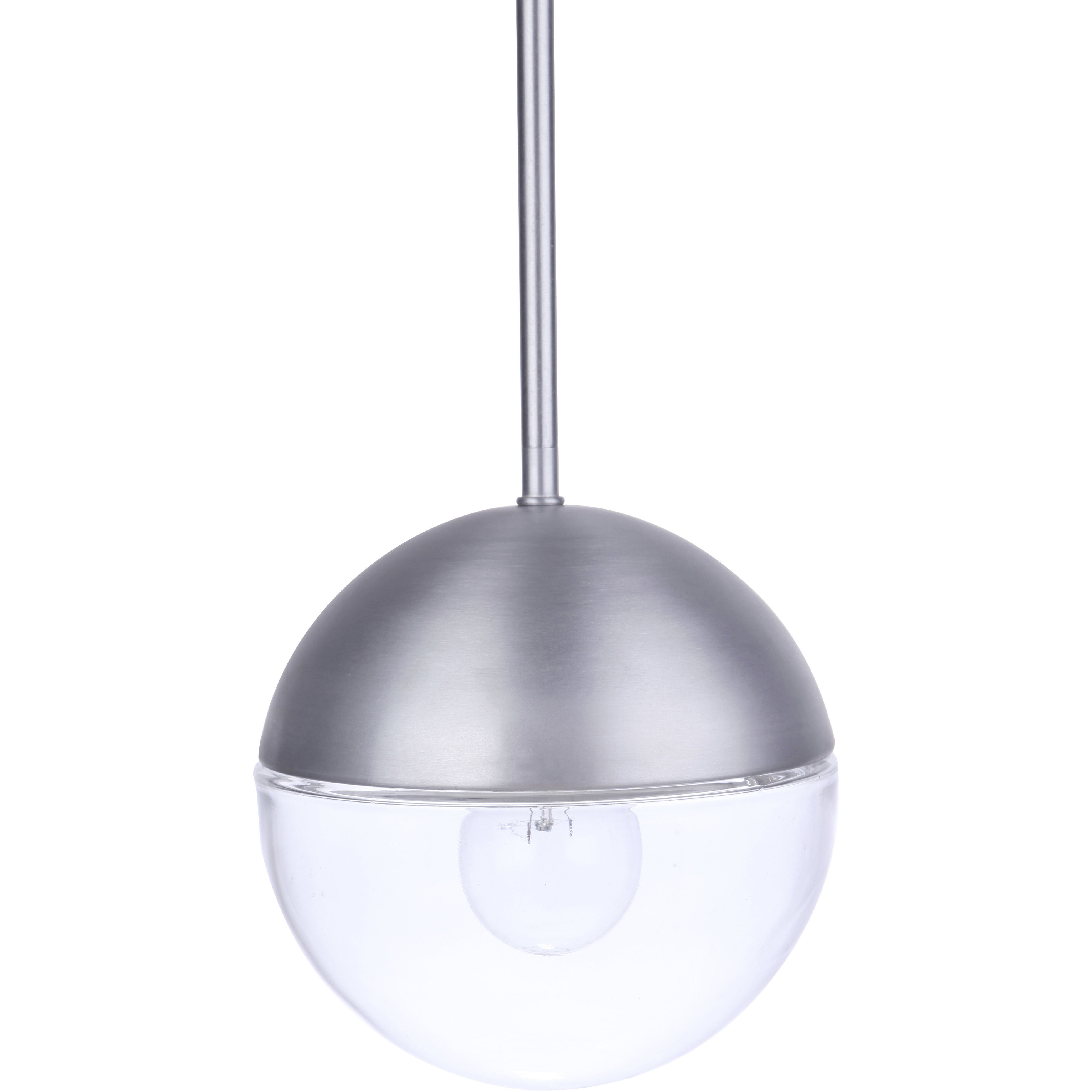 Evie 1 Light 7.5 inch Satin Aluminum Outdoor Pendant