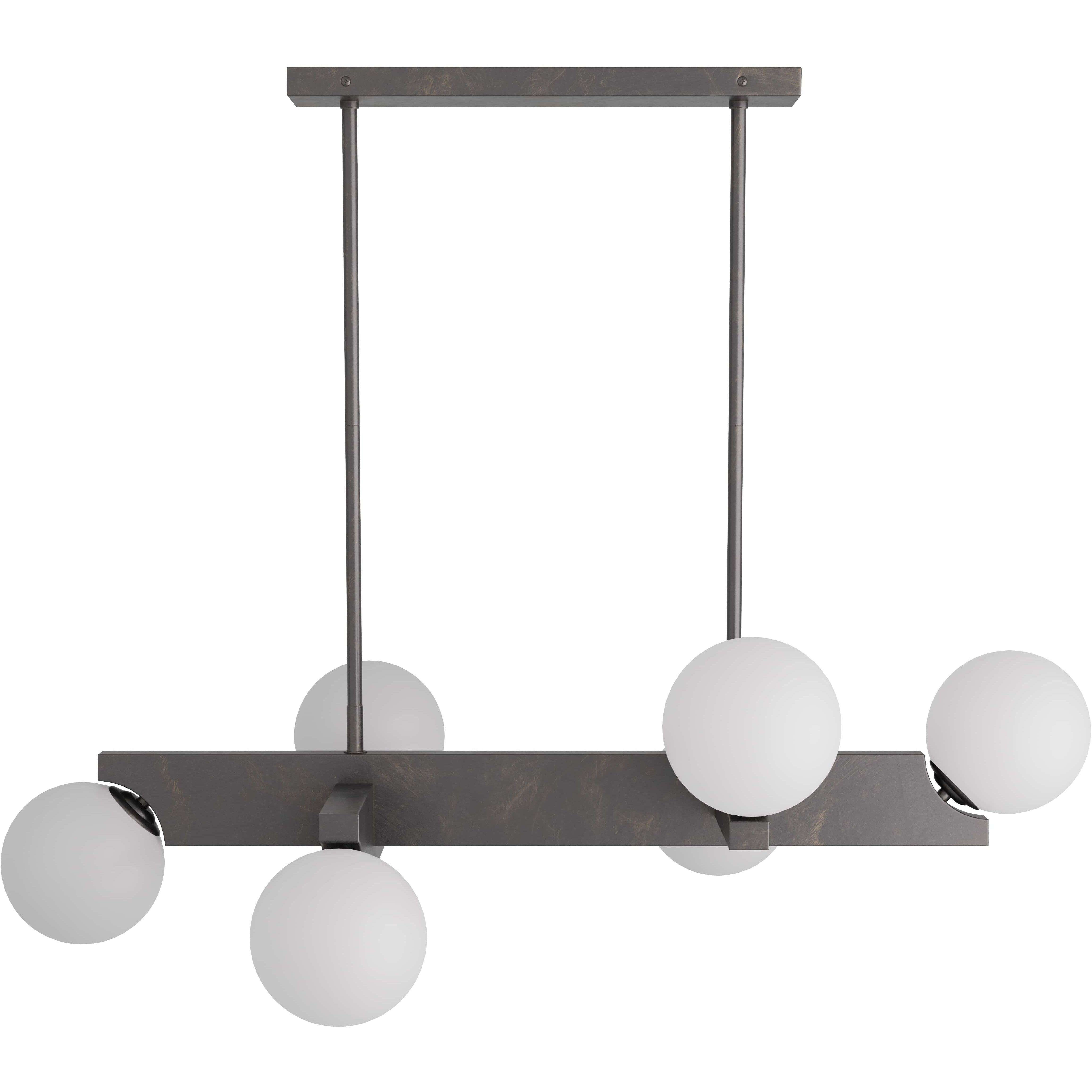 Tallow 6 Light 46 inch English Bronze Linear Chandelier Ceiling Light