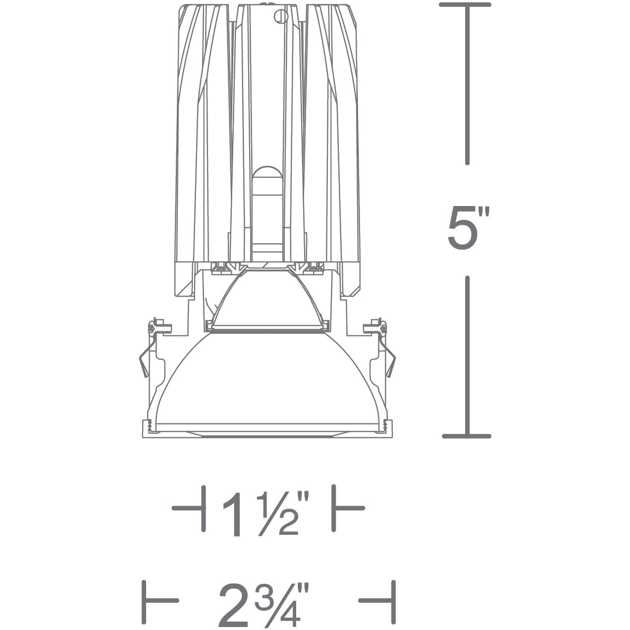 FQ Integrated LED White Recessed Trim in 1800-3000K, 2" LED