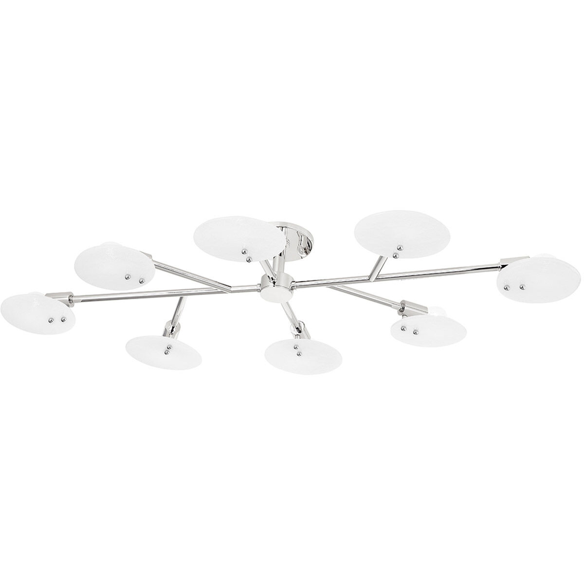 Giselle 8 Light 48 inch Polished Nickel Semi-flush Ceiling Light