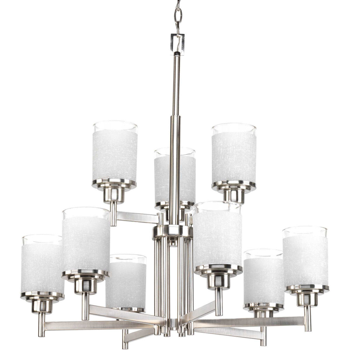 Brackettville 9 Light 28 inch Brushed Nickel Chandelier Ceiling Light