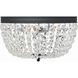 Nola 3 Light 14.25 inch Black Forged Flush Ceiling Light
