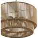 Eco Collection - Milos Family 6 Light 24 inch Matte Black and Natural Semi-Flush Ceiling Light in 24" D x 24" W x 12.5" H, EVOLV