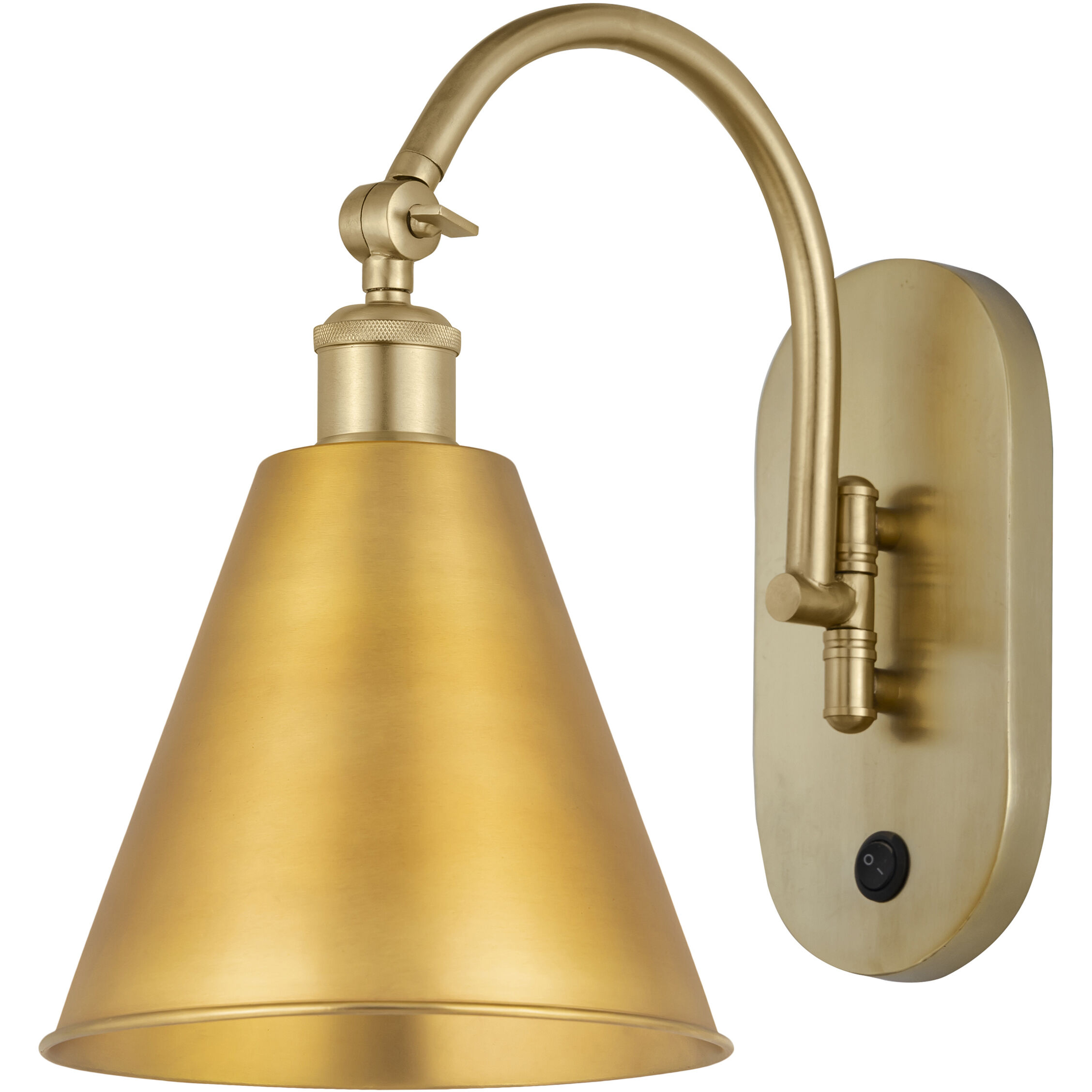 Ballston Cone 1 Light 8 inch Satin Gold Sconce Wall Light