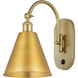Ballston Cone 1 Light 8 inch Satin Gold Sconce Wall Light