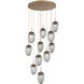 Meteo LED LED Novel Brass Chandelier Ceiling Light, Round Multi-Pendant