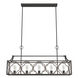 Stone Creek 5 Light 43.5 inch Noble Bronze and White Washed Oak Linear Chandelier Ceiling Light