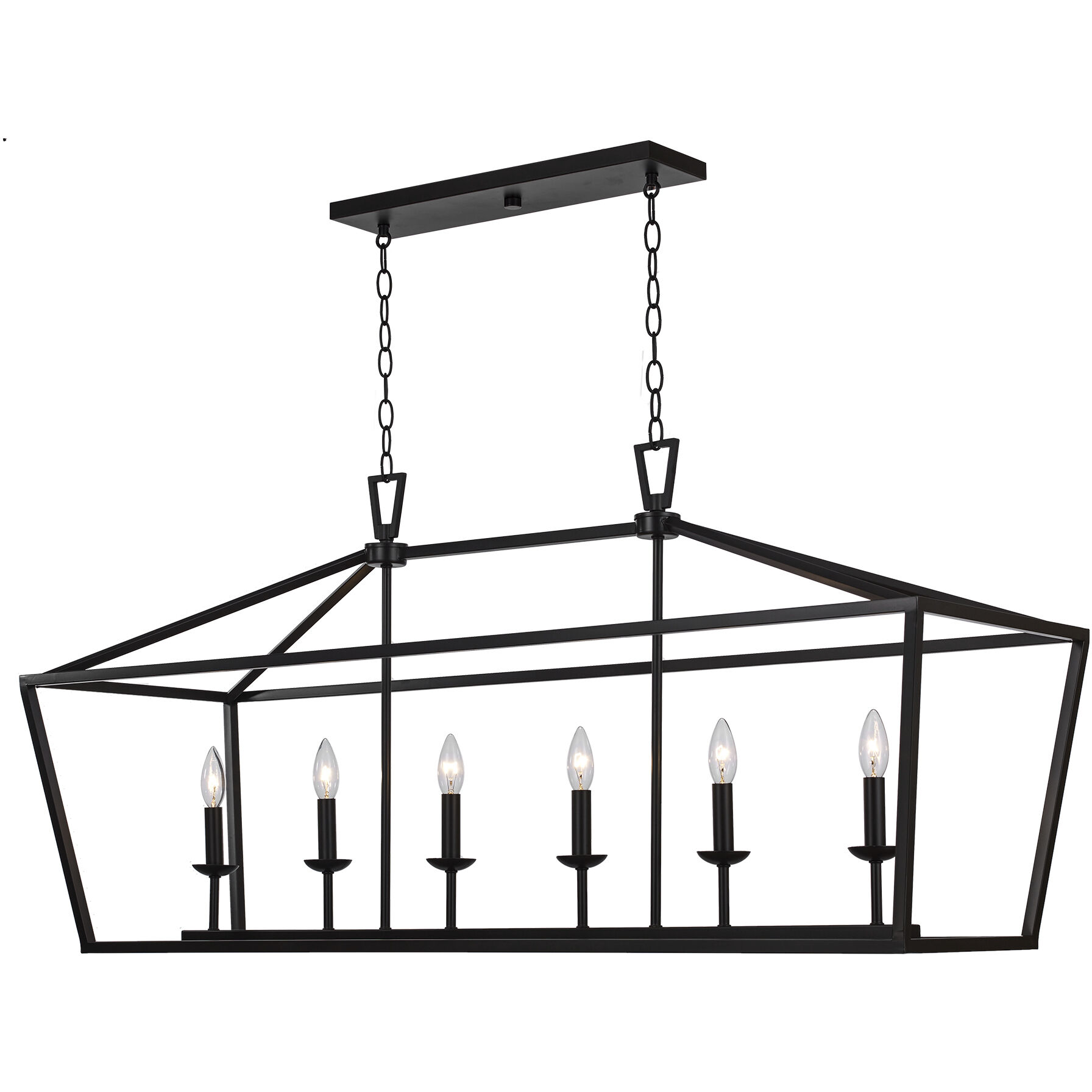 Lacey 6 Light 49 inch Rubbed Oil Bronze Pendant Ceiling Light