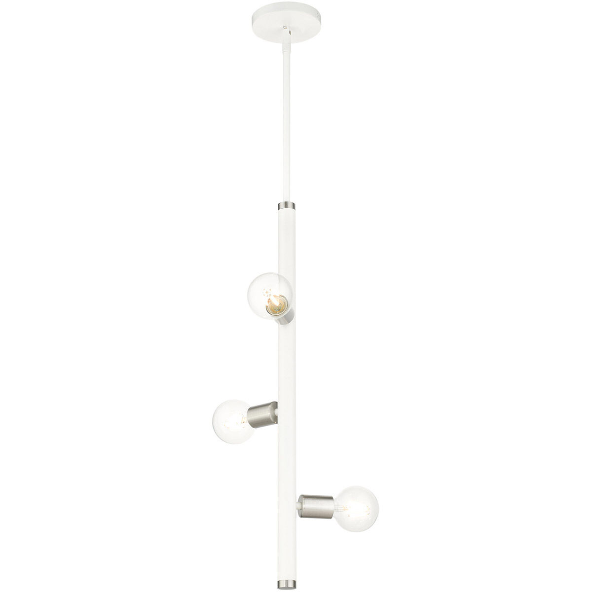 Bannister 3 Light 6 inch White Pendant Ceiling Light