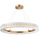 Asscher LED Novel Brass Chandelier Ceiling Light, Ring