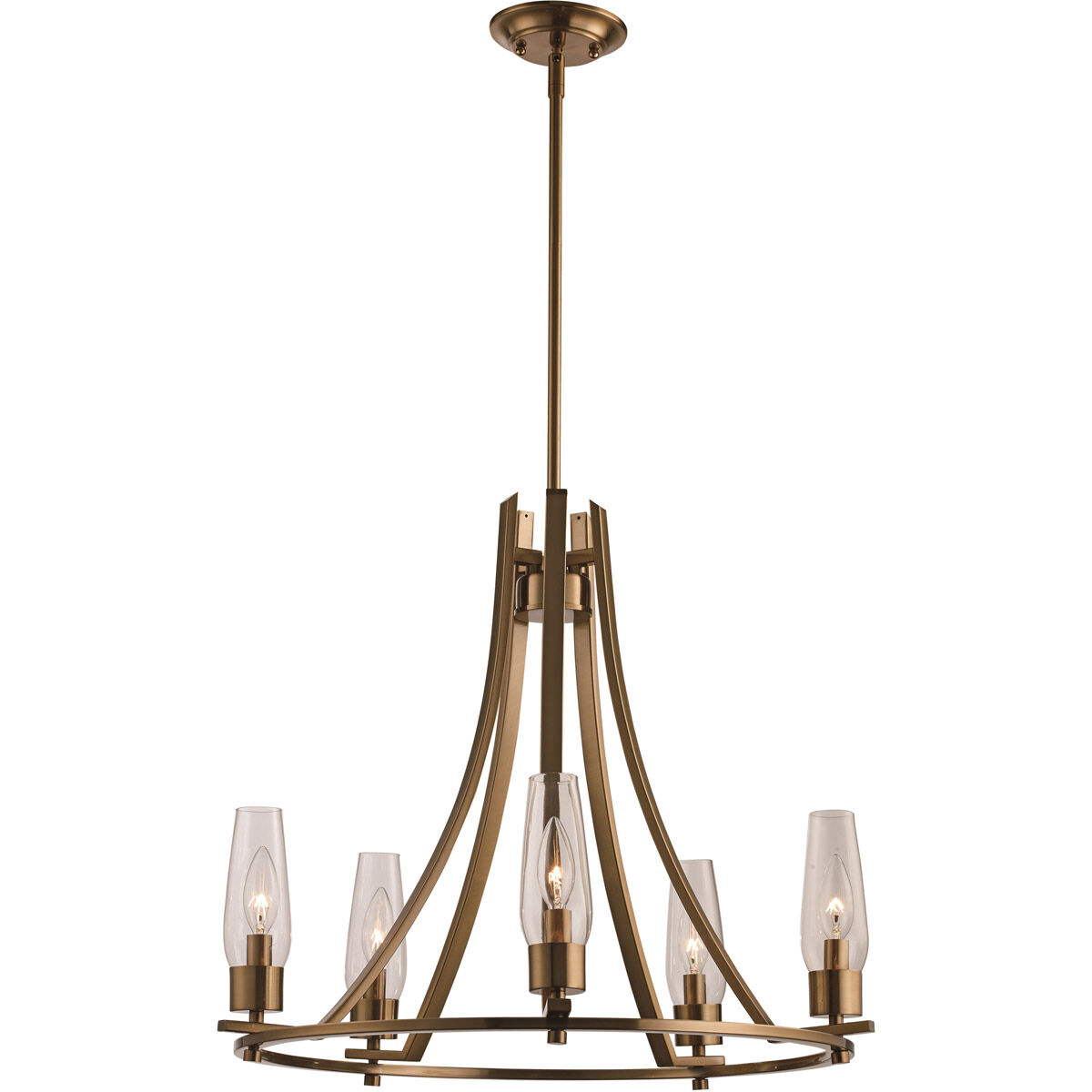 Salinas 5 Light 21 inch Antique Gold Chandelier Ceiling Light