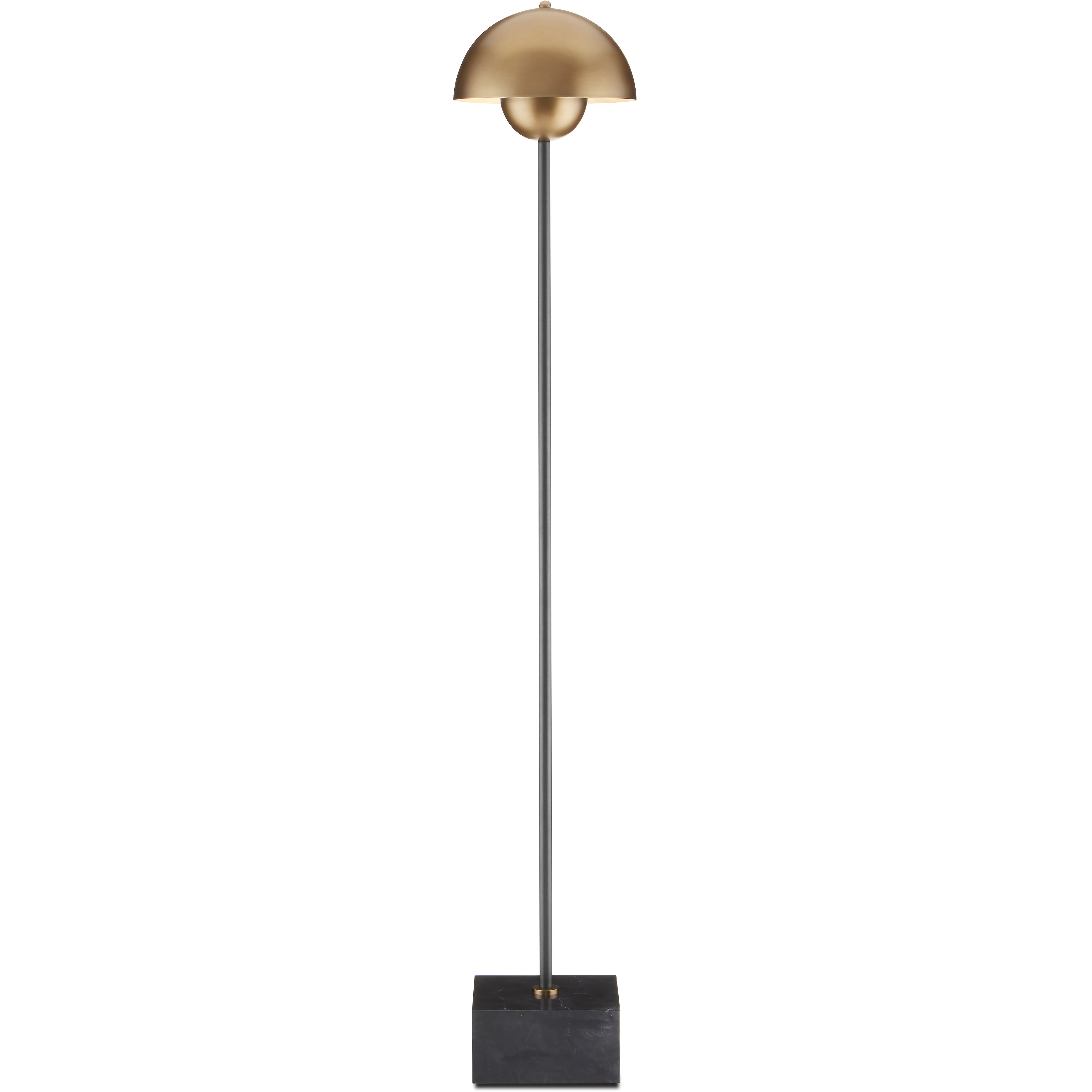 La Rue 58 inch 7 watt Brushed Brass/Black Floor Lamp Portable Light