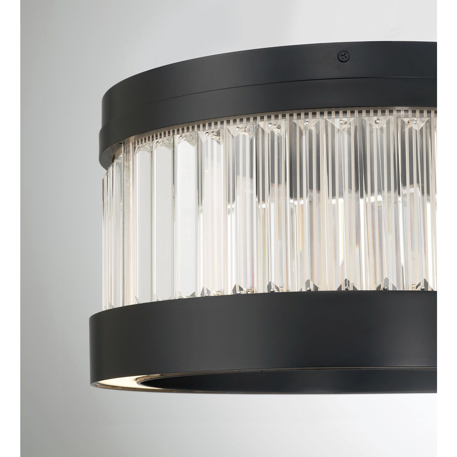 Empra LED 15.75 inch Matte Black Flush Mount Ceiling Light