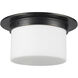 Mineral 2 Light 11.13 inch Urban Bronze and Matte Opal Glass Flush Mount Ceiling Light in Opal Glass Shade