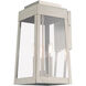Oslo 3 Light 16 inch Brushed Nickel Outdoor Wall Lantern