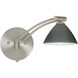 Domi 1WW 14 inch 50 watt Satin Nickel Swing Arm Sconce Wall Light