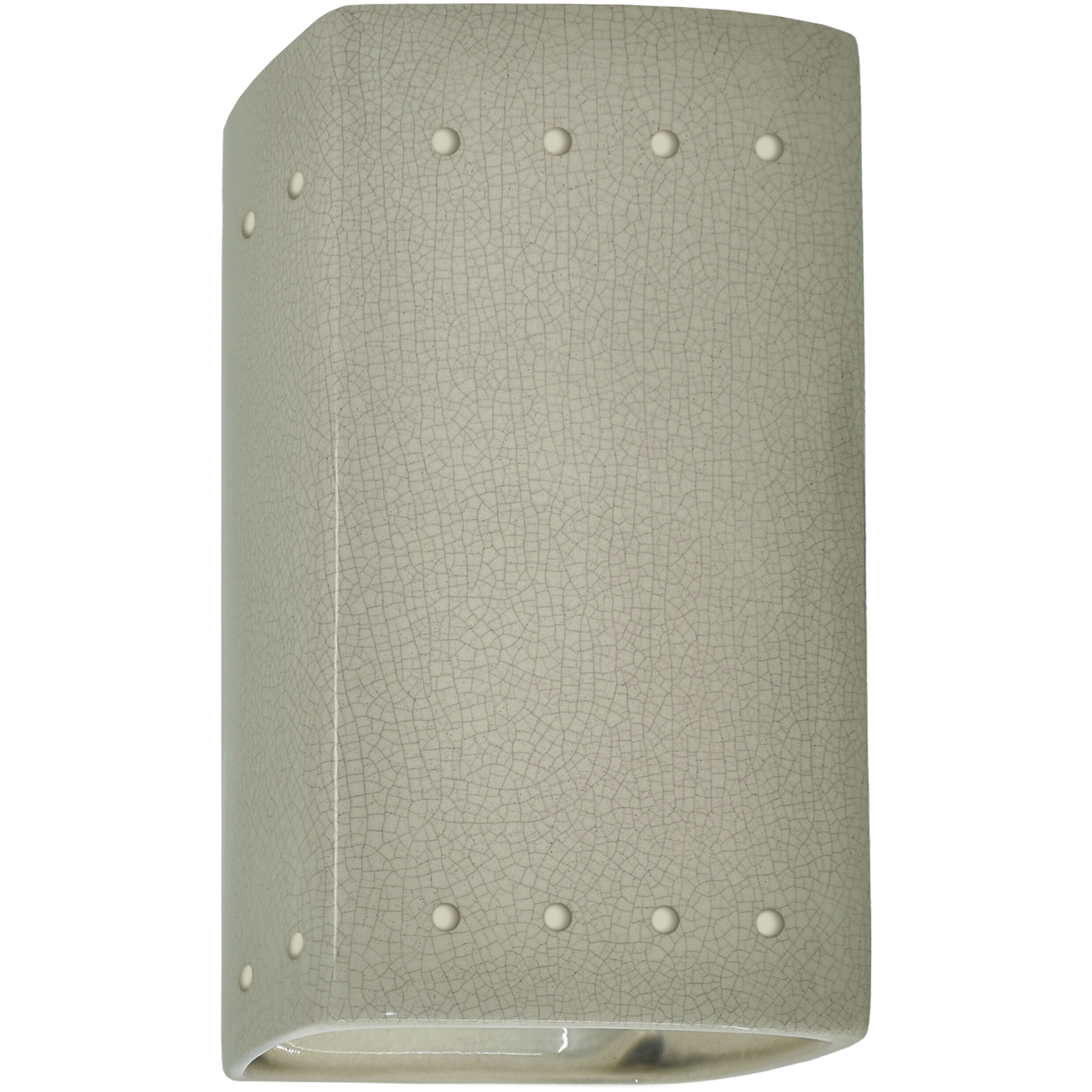 Ambiance Rectangle LED 5.25 inch Celadon Green Crackle Wall Sconce Wall Light, Small