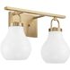 Mansfield 2 Light 16 inch Champagne Gold Vanity Light Wall Light